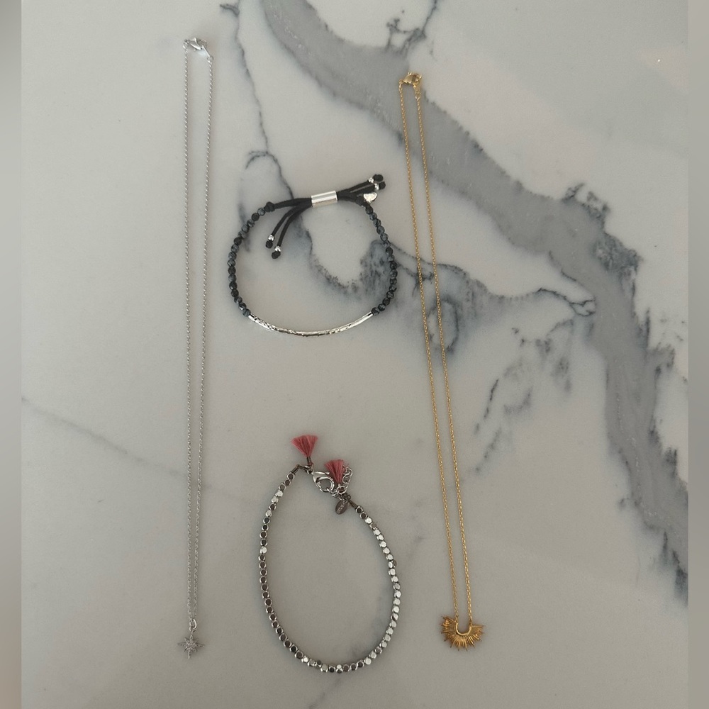 Shashi and Gorgana bracelets + 2 layering necklaces